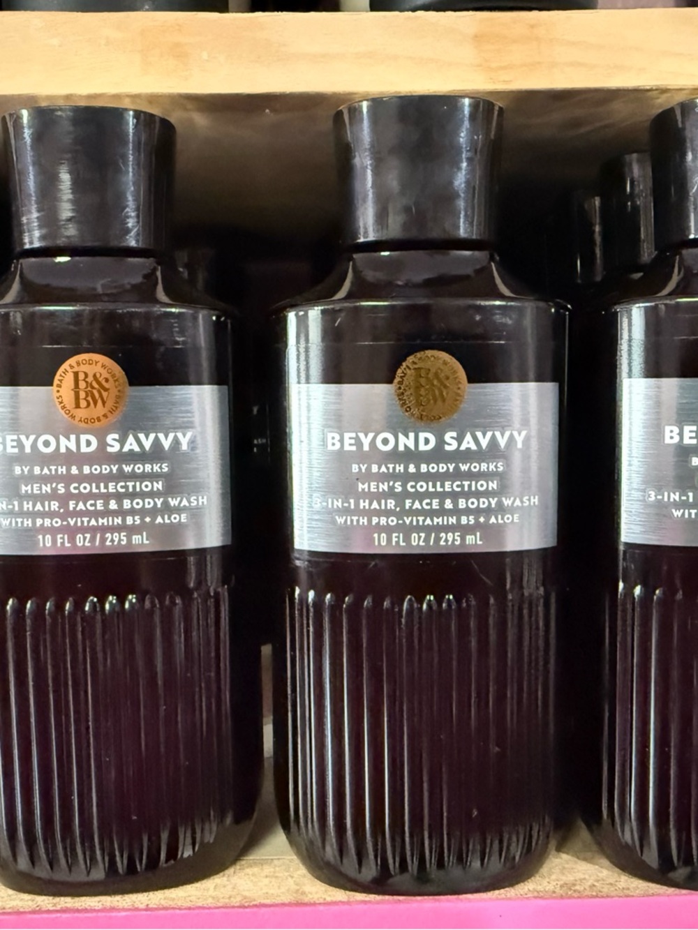 3 Beyond Savvy Men's 3-in-1 Hair, Face & Body Wash - Deep Brown